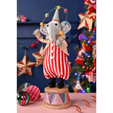 Fabric Covered Juggling Elephant Decoration 25.5cm x15.5cm x 55cm