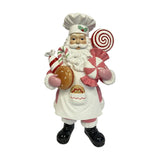 Father Christmas Baker Resin Ornament 29.7cm - Pink & White