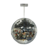 Glass Disco Ball Christmas Tree Decoration 15.2cm - Silver
