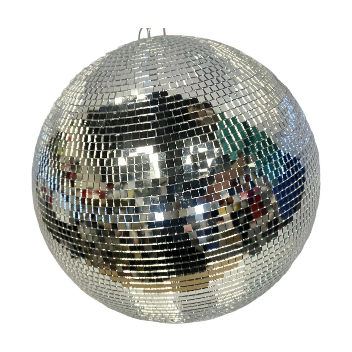 Glass Disco Ball Christmas Tree Decoration 25.6cm - Silver