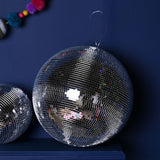 Glass Disco Ball Christmas Tree Decoration 25.6cm - Silver