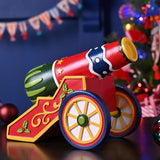 Circus Cannon Polyresin Christmas Ornament 30.5cm - Red