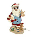 Beach Santa in Sunglasses Resin Decoration with Starfish