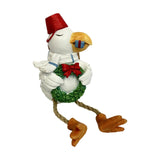 Seabird Shelf Sitter Resin Ornament with Dangling Legs - White