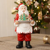 Resin Santa Claus Chef Cookie Decoration 27.5cm - Red & White