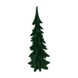Flocked Tiered Plastic Christmas Tree Decoration - Green