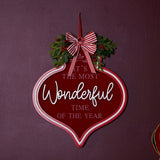 It's The Most Wonderful Time Of The Year Wall Plaque - Red