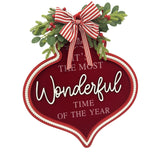 It's The Most Wonderful Time Of The Year Wall Plaque - Red
