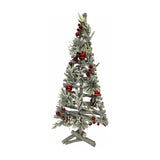 Snow Foliage Tree Wood Wreath with Berries 24.5 x 54.5cm - White