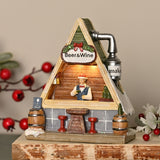 Snowy Brewery Christmas Village Kit Light-Up Decoration 14cm