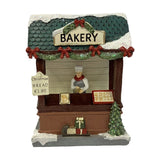 Christmas Village Bakery Stall Light-Up Decoration 14cm