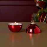 Christmas Bauble Mercury Glass Scented Candle 60g - Red