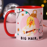 Big Hair, Warm Heart, Hot Tea 11oz Stoneware Mug - Pink