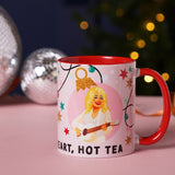 Big Hair, Warm Heart, Hot Tea 11oz Stoneware Mug - Pink