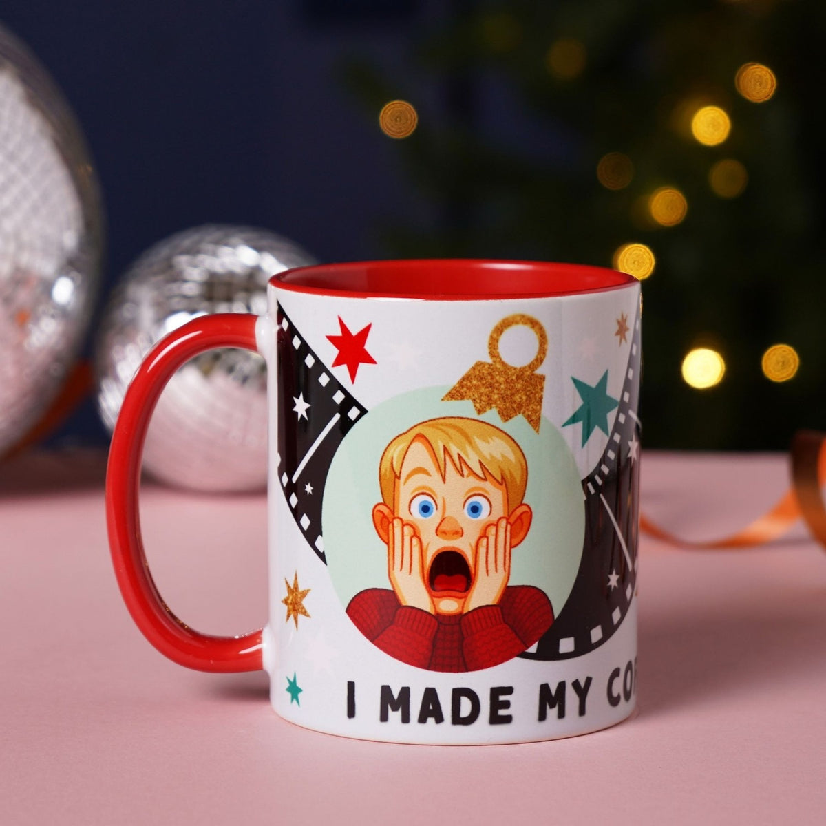 I Made My Coffee Disappear Cartoon Stoneware Mug 11oz - Red