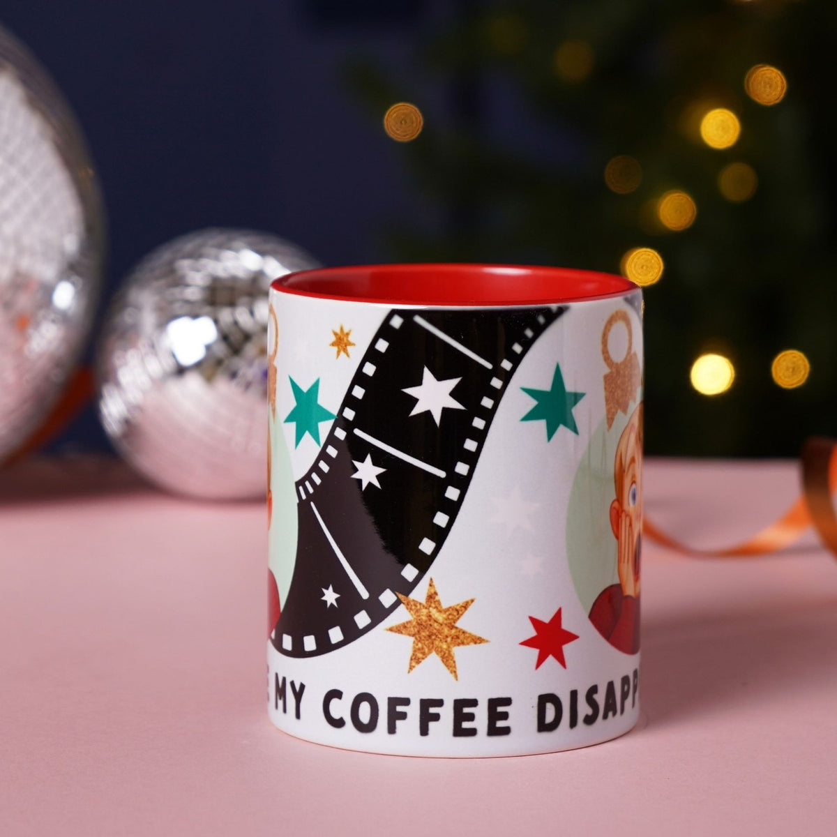 I Made My Coffee Disappear Cartoon Stoneware Mug 11oz - Red
