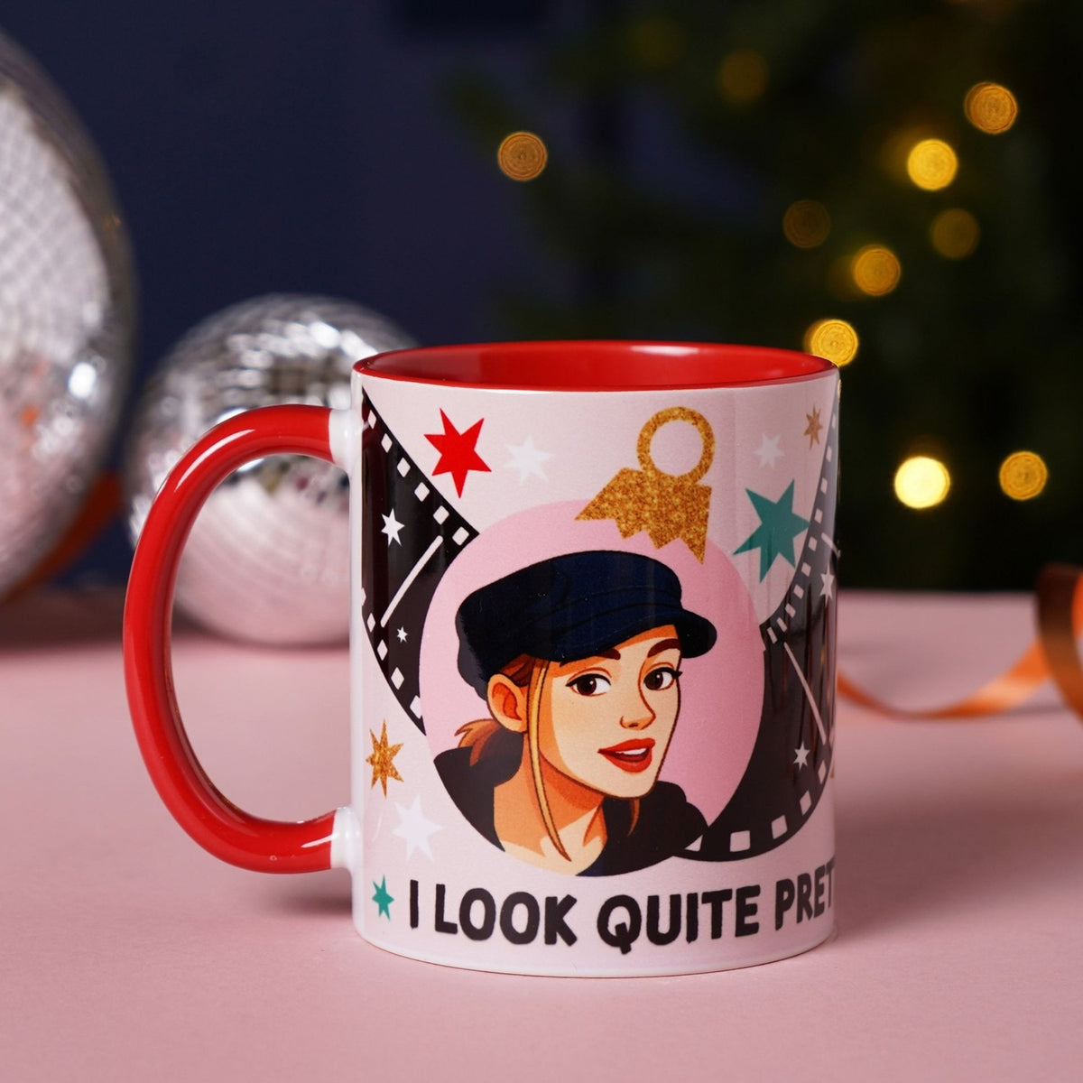 Film Icons Pretty After Coffee 11oz Stoneware Mug - Red