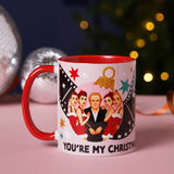 Icons Christmas No.1 Glossy Stoneware Mug 11oz - Red & White
