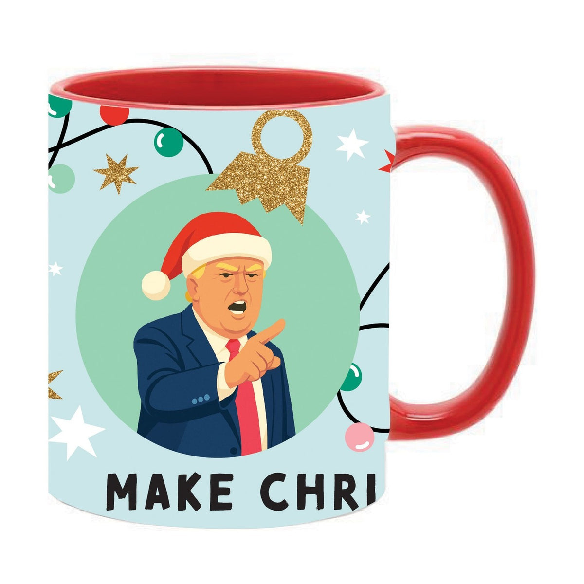 Make Christmas Great Again Gloss Stoneware Mug 11oz - Red