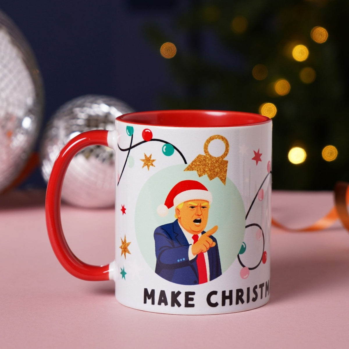 Make Christmas Great Again Gloss Stoneware Mug 11oz - Red