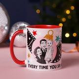 Angel Gets It's Wings Retro Stoneware Mug 11oz - Pink & Red