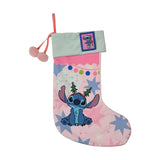 Stitch Icon Present Christmas Stocking with Pompoms - Pink