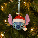 Stitch 3D Plastic Head Christmas Tree Decoration - Blue & Red