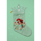 Ariel Princess Crown Cuff Stocking with Hanging Loop - Green
