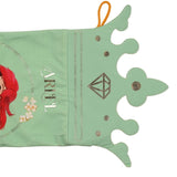 Ariel Princess Crown Cuff Stocking with Hanging Loop - Green