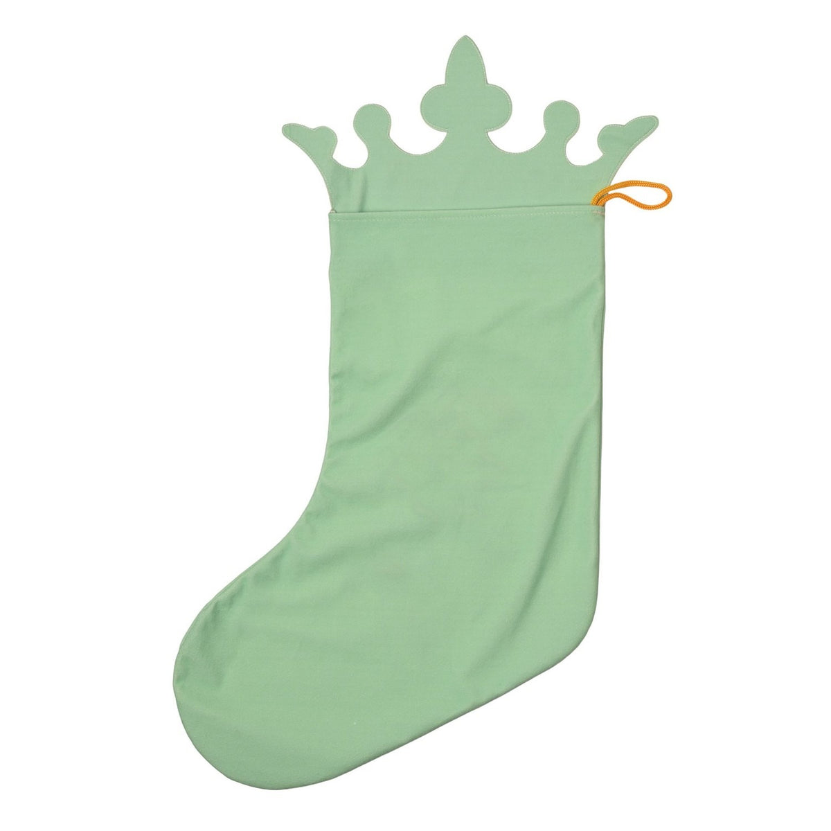 Ariel Princess Crown Cuff Stocking with Hanging Loop - Green