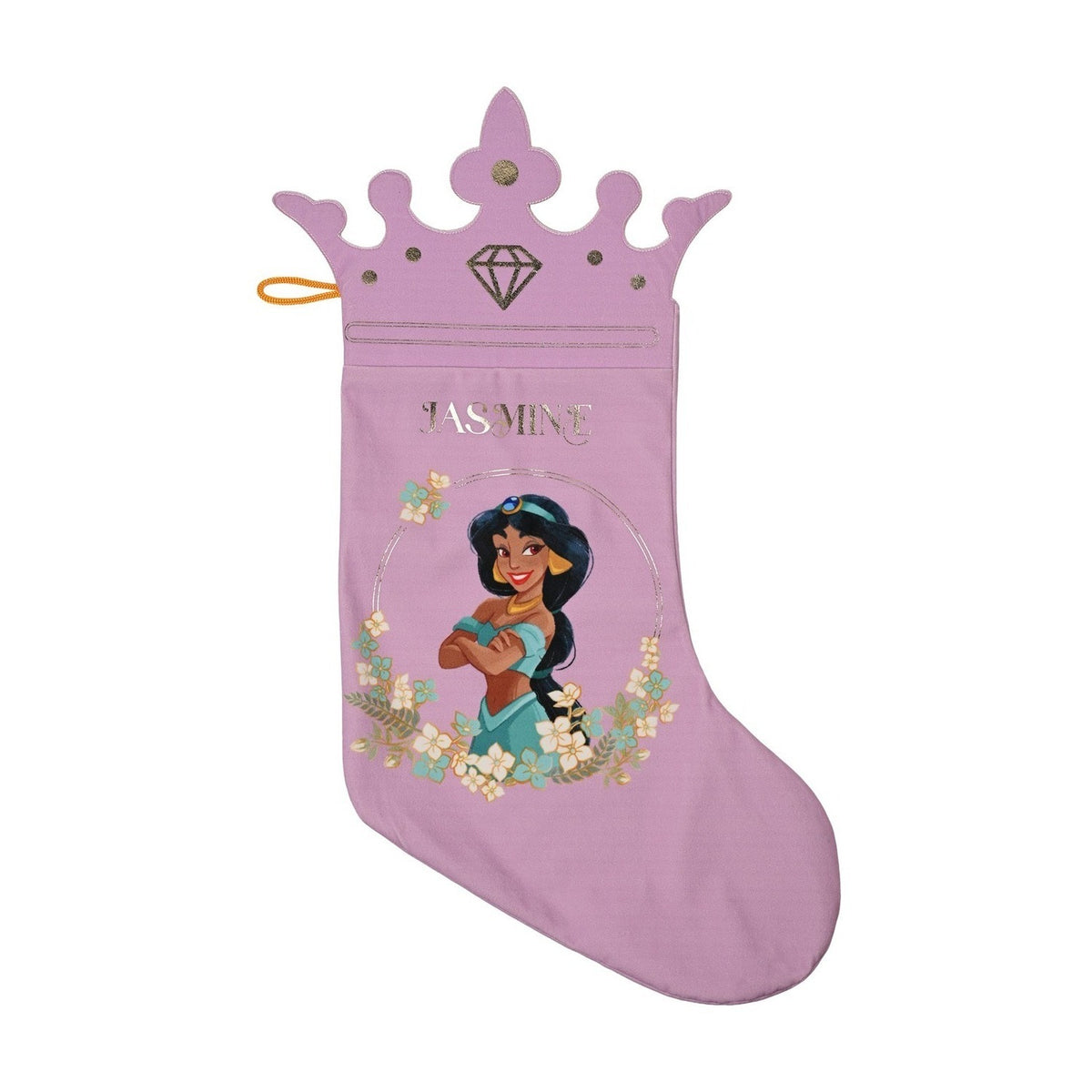 Princess Jasmine Crown Cuff Christmas Stocking - Purple