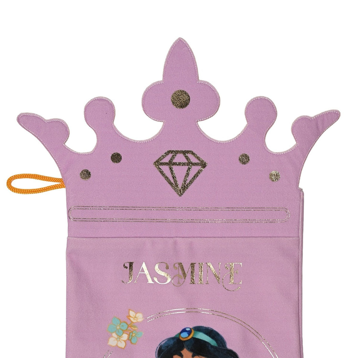 Princess Jasmine Crown Cuff Christmas Stocking - Purple