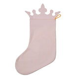 Rapunzel Princess Christmas Stocking with Crown Cuff - Pink