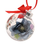 Princess Ariel Tree Bauble with Faux Flowers - Clear & Red