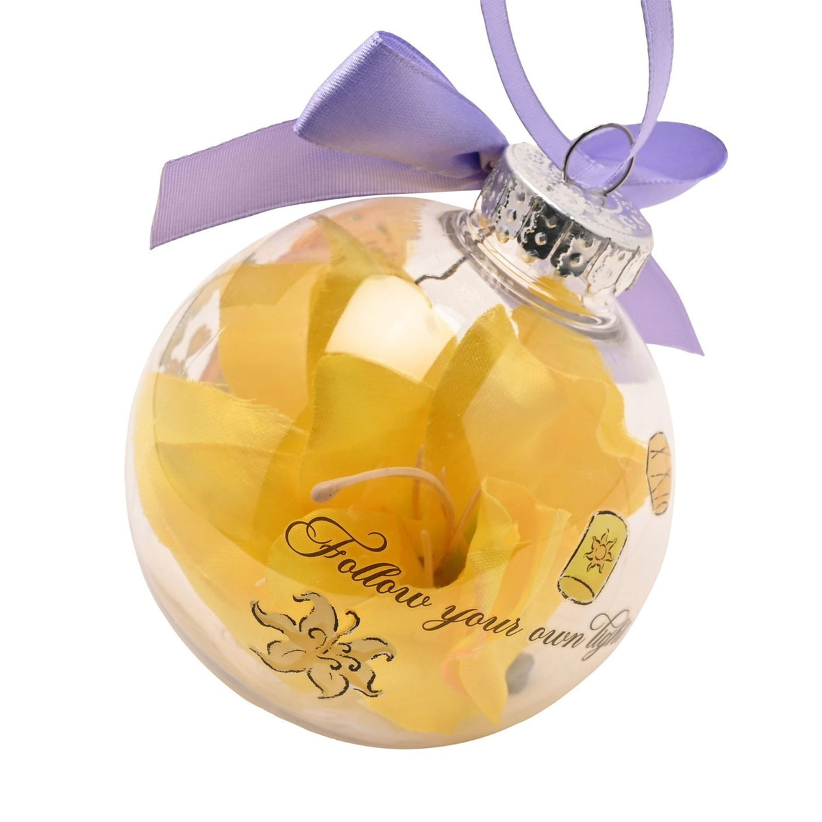Rapunzel Princess Faux Flower Bauble Christmas Tree Decoration