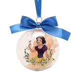 Snow White Princess Bauble with Faux Flowers - Clear & Blue