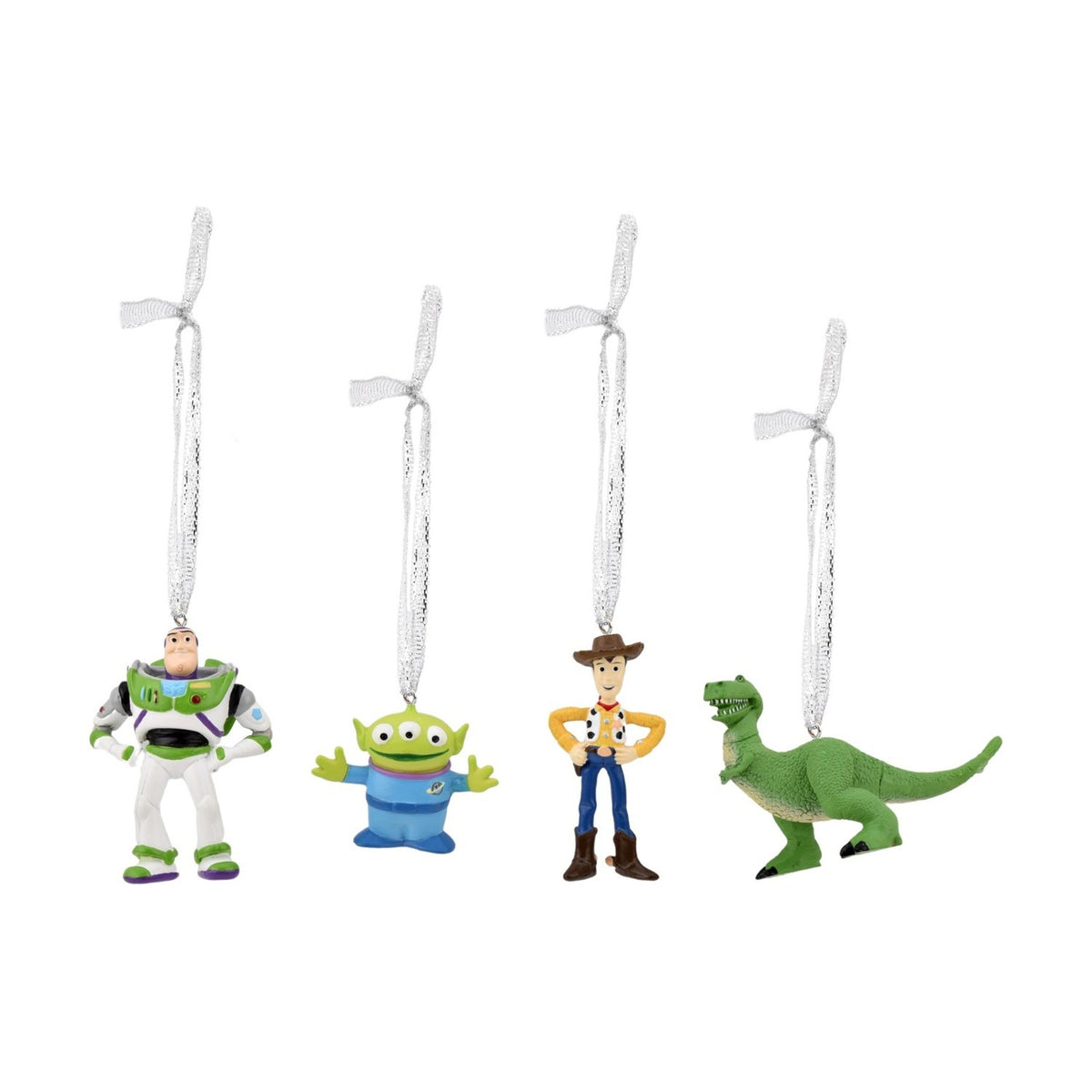 Set of 4 Toy Story Hanging Resin Christmas Tree Decorations