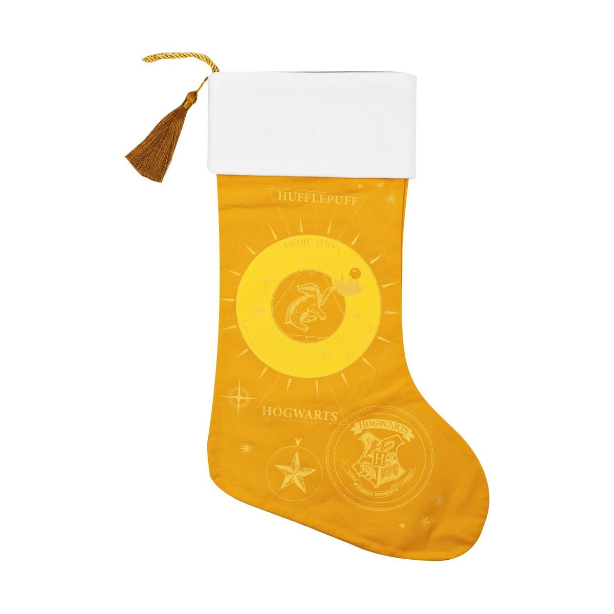 Harry Potter Yule Ball Hufflepuff Printed Stocking - Yellow