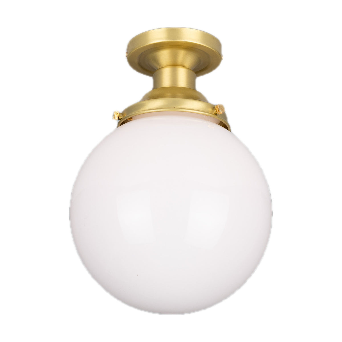 Yerevan Glass Globe Flush Ceiling Light - 20cm