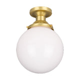 Yerevan Glass Globe Flush Ceiling Light - 20cm