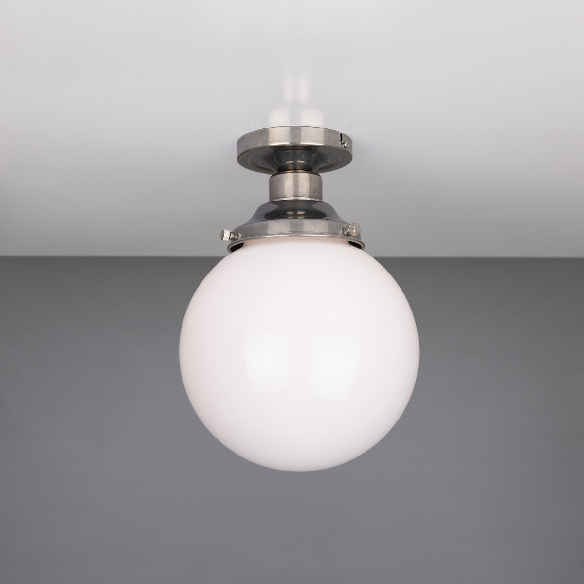 Yerevan Glass Globe Flush Ceiling Light - 20cm
