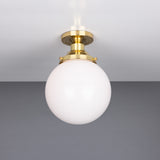 Yerevan Glass Globe Flush Ceiling Light - 20cm