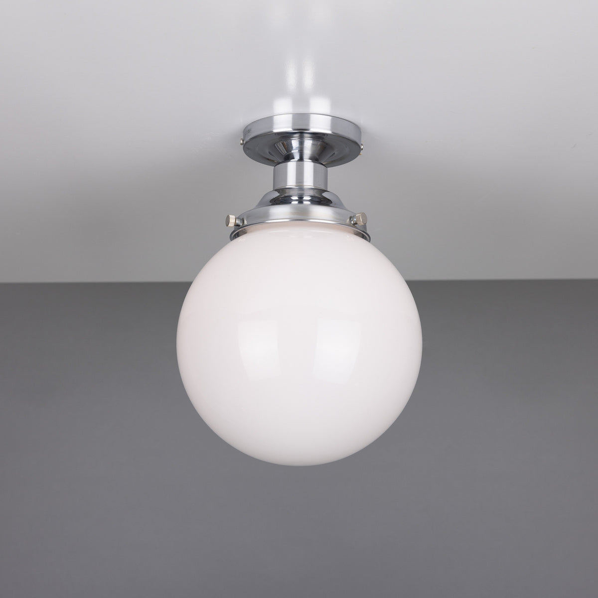 Yerevan Glass Globe Flush Ceiling Light - 20cm