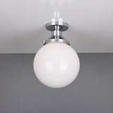 Yerevan Glass Globe Flush Ceiling Light - 20cm