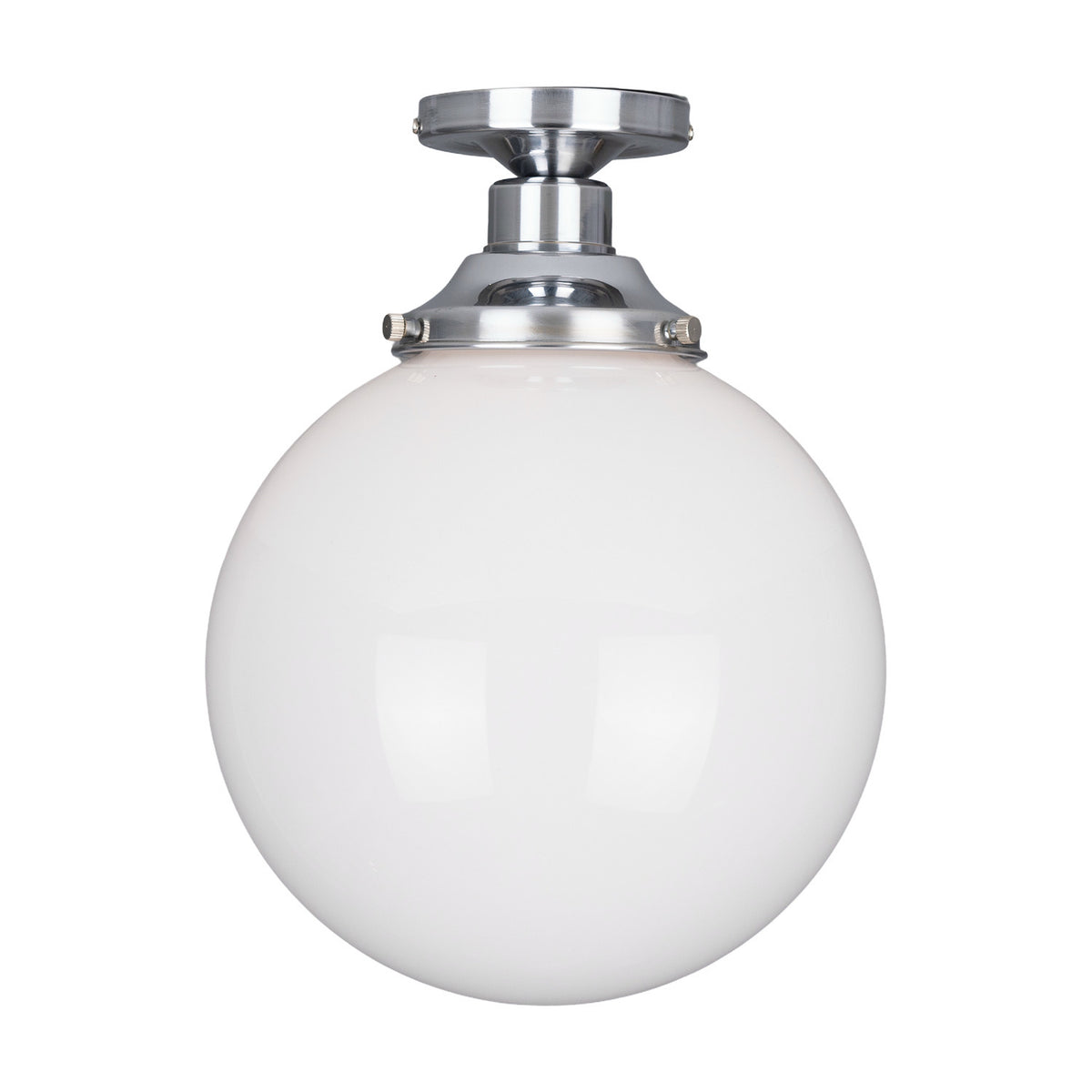 Yerevan Glass Globe Flush Ceiling Light - 25cm