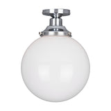 Yerevan Glass Globe Flush Ceiling Light - 25cm