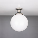 Yerevan Glass Globe Flush Ceiling Light - 25cm