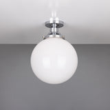 Yerevan Glass Globe Flush Ceiling Light - 25cm