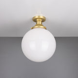 Yerevan Glass Globe Flush Ceiling Light - 25cm