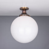 Yerevan Glass Globe Flush Ceiling Light - 30cm